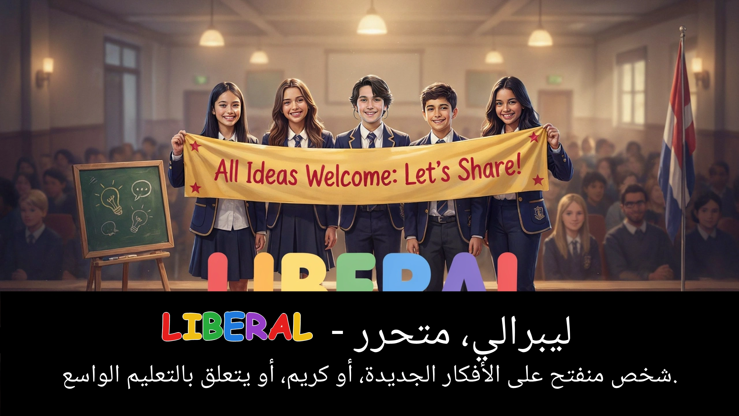 Arabic Illustration for liberal